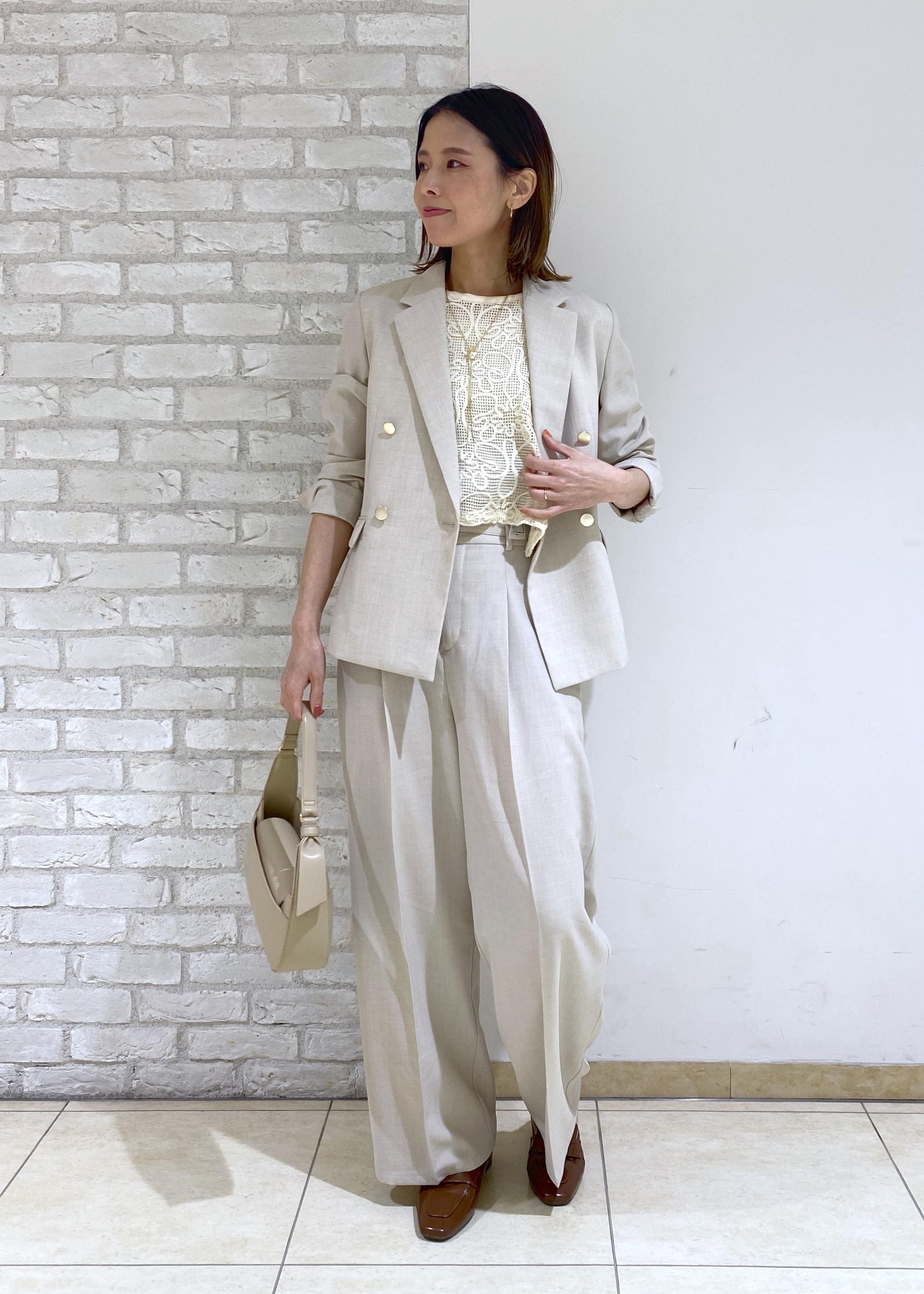 ROPE' PICNICの【抗菌防臭・接触冷感・UVカット】カナパ金ボタンジャケット/通勤・セットアップ対応を使ったコーディネートを紹介します。｜Rakuten Fashion(楽天ファッション／旧楽天ブランドアベニュー)5519577