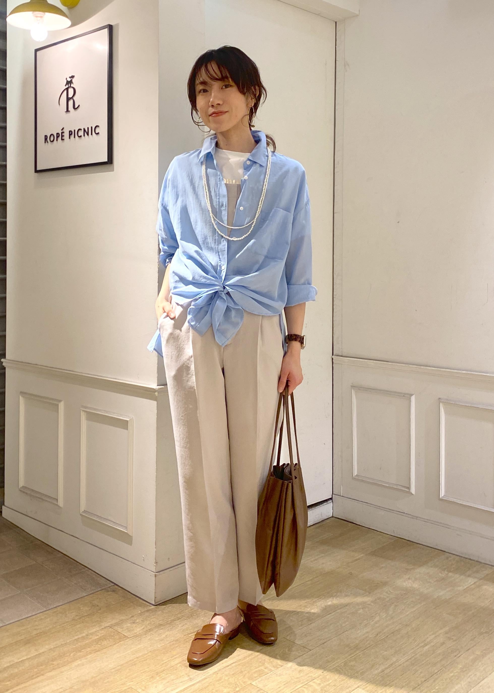 ROPE' PICNICの【接触冷感・通気性】お着軽シャツシリーズ/綿ボイルバックタックシャツを使ったコーディネートを紹介します。｜Rakuten Fashion(楽天ファッション／旧楽天ブランドアベニュー)5519652