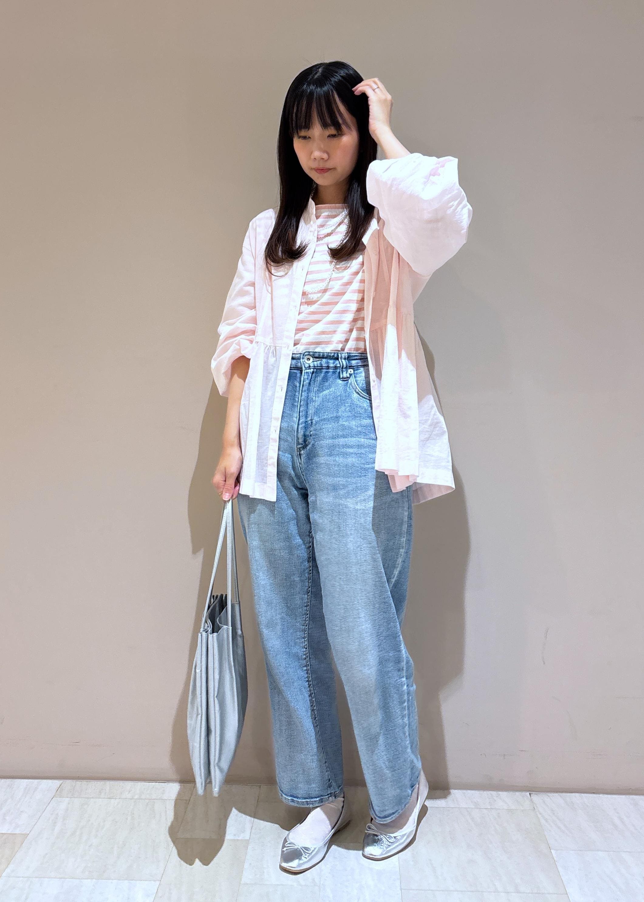 ROPE' PICNICの【接触冷感・通気性】お着軽シャツシリーズ/綿ボイルペプラムシャツを使ったコーディネートを紹介します。｜Rakuten Fashion(楽天ファッション／旧楽天ブランドアベニュー)5519707