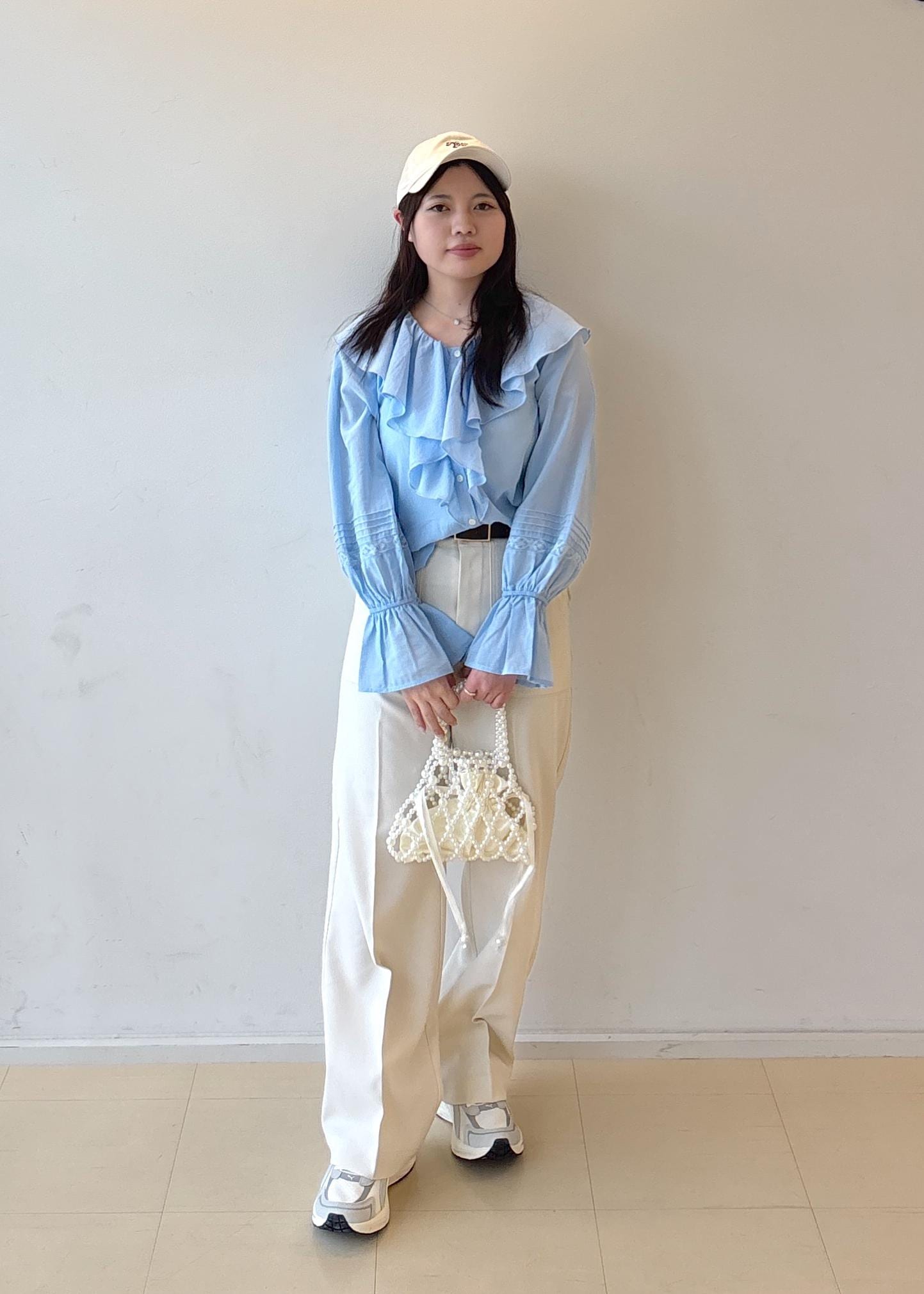 ROPE' PICNICの【接触冷感・通気性】お着軽シャツシリーズ/綿ボイルフリルブラウスを使ったコーディネートを紹介します。｜Rakuten Fashion(楽天ファッション／旧楽天ブランドアベニュー)5545842