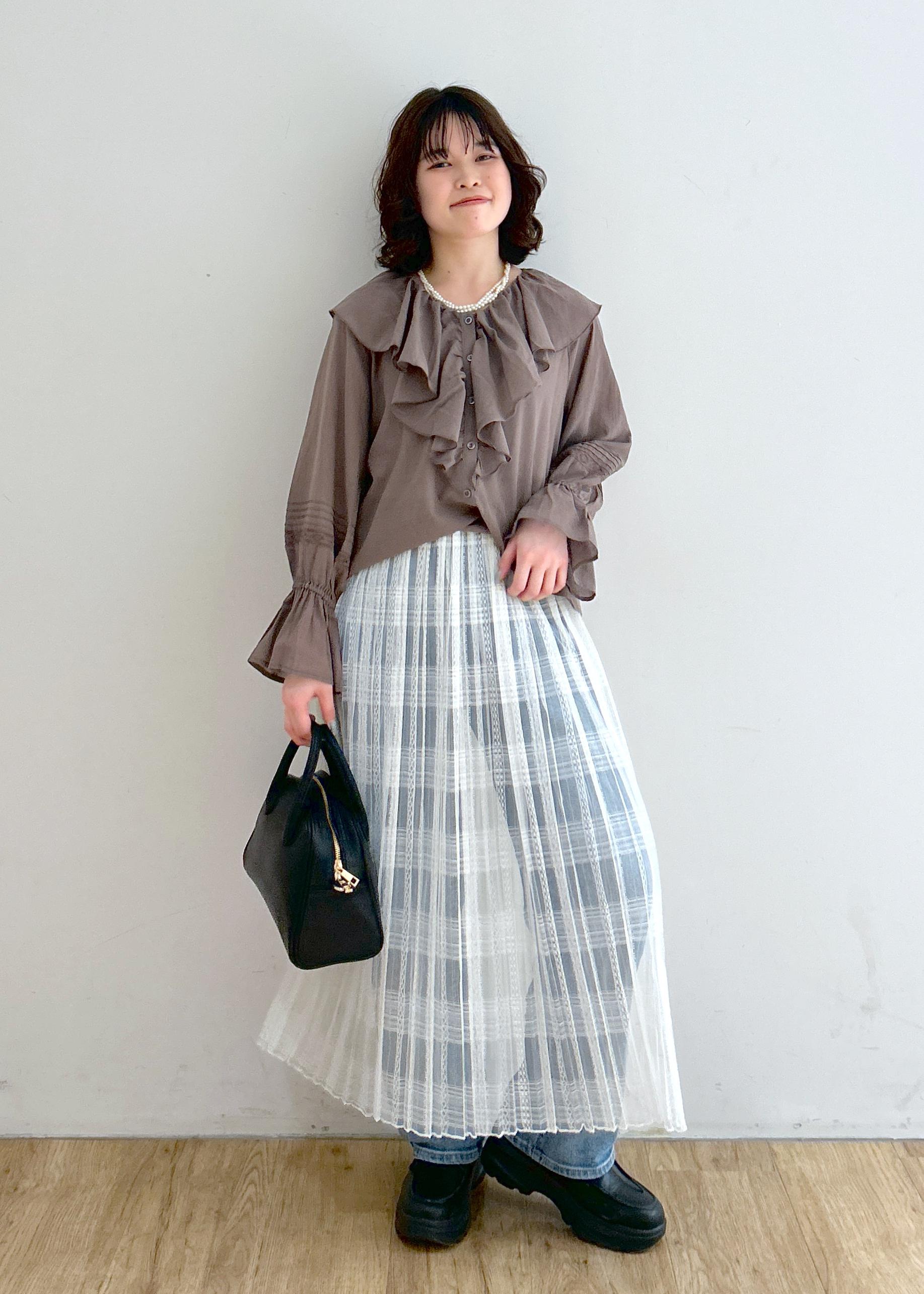 ROPE' PICNICの【接触冷感・通気性】お着軽シャツシリーズ/綿ボイルフリルブラウスを使ったコーディネートを紹介します。｜Rakuten Fashion(楽天ファッション／旧楽天ブランドアベニュー)5545906