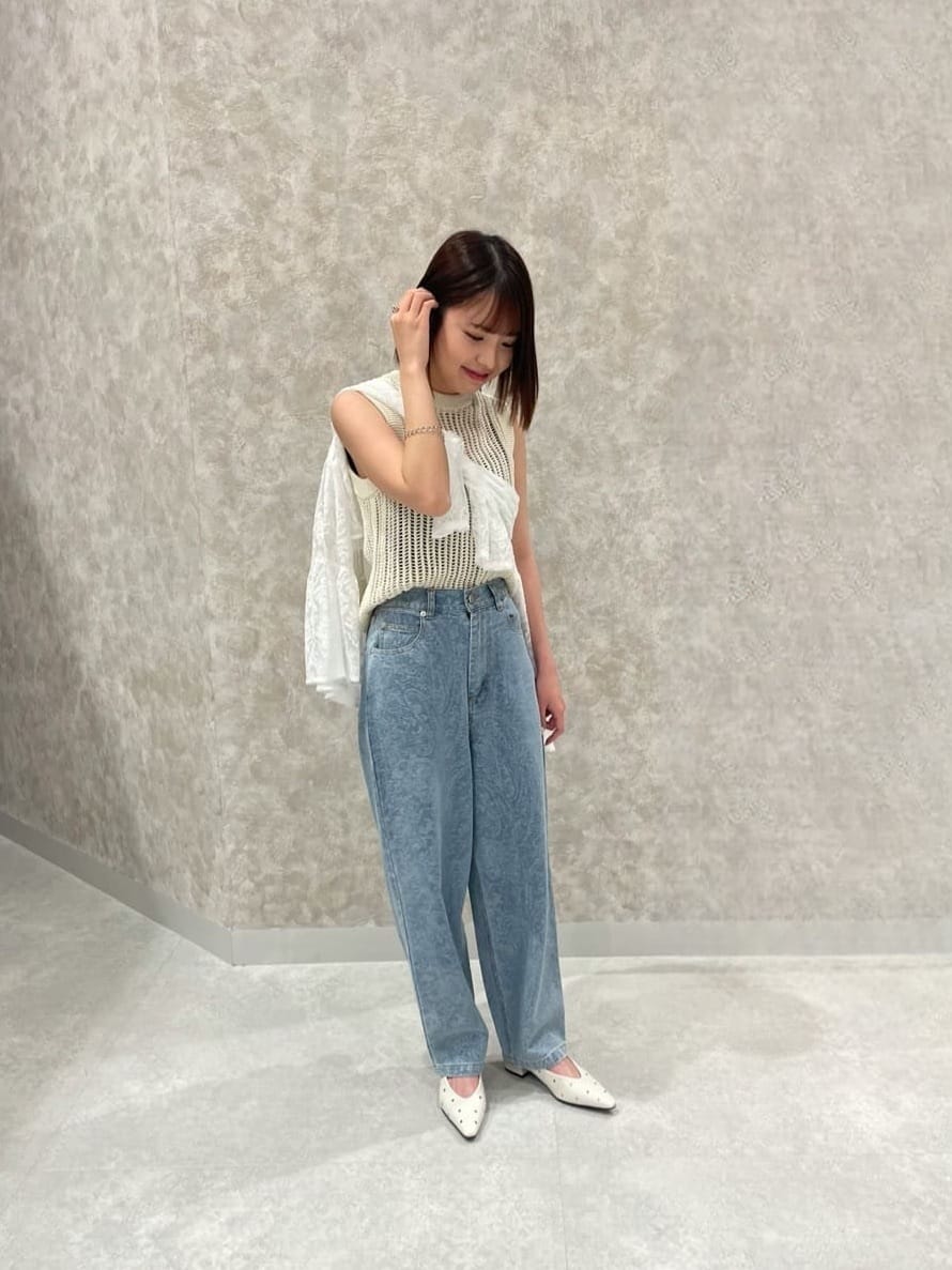 Vinのメッシュノースリニットを使ったコーディネートを紹介します。｜Rakuten Fashion(楽天ファッション／旧楽天ブランドアベニュー)5451707