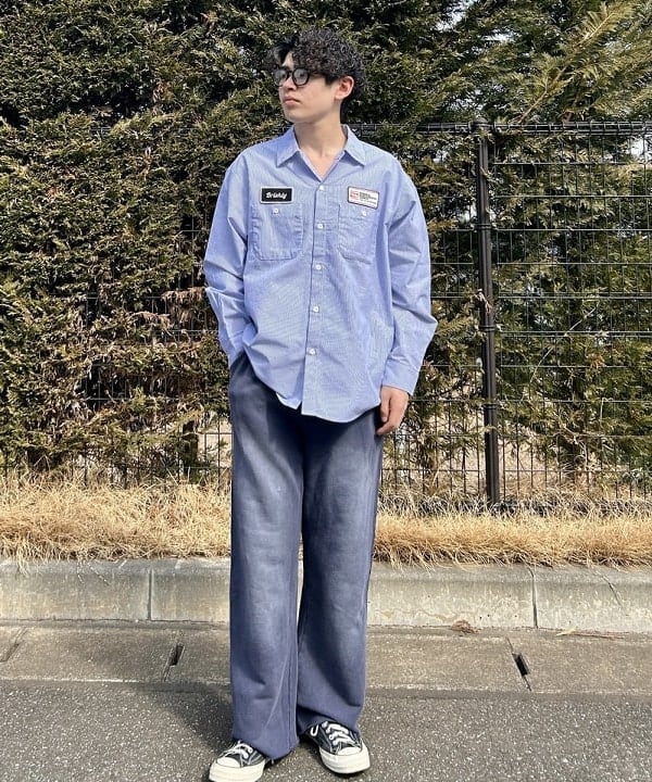 BEAMS HEARTのGMS ワイドストレート  コットンウラケ パンツを使ったコーディネートを紹介します。｜Rakuten Fashion(楽天ファッション／旧楽天ブランドアベニュー)5458188