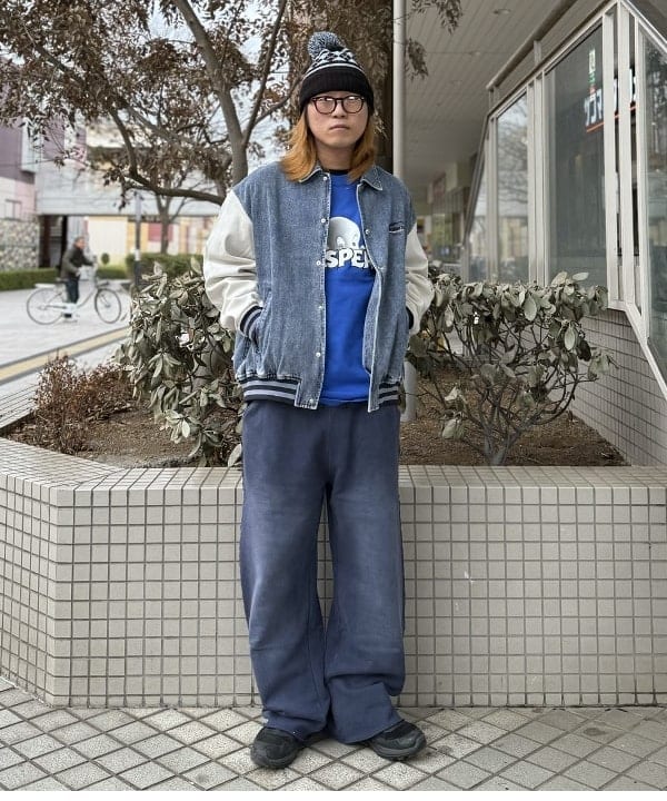BEAMS HEARTのGMS ワイドストレート  コットンウラケ パンツを使ったコーディネートを紹介します。｜Rakuten Fashion(楽天ファッション／旧楽天ブランドアベニュー)5459317