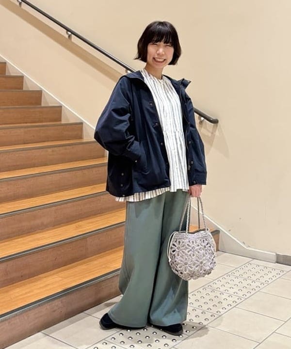 BEAMS HEARTの【洗濯機洗い可】リネンライク イージーパンツ ウエストゴム ワイドパンツを使ったコーディネートを紹介します。｜Rakuten Fashion(楽天ファッション／旧楽天ブランドアベニュー)5459610