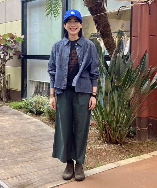 BEAMS HEARTのサイドベルト ワイドパンツを使ったコーディネートを紹介します。｜Rakuten Fashion(楽天ファッション／旧楽天ブランドアベニュー)5459667