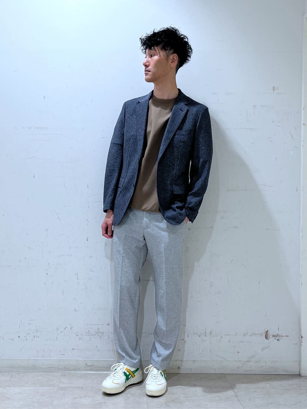 TAKEO KIKUCHIの【抗菌防臭】尾州 リネンブレンド ハニカムメッシュ