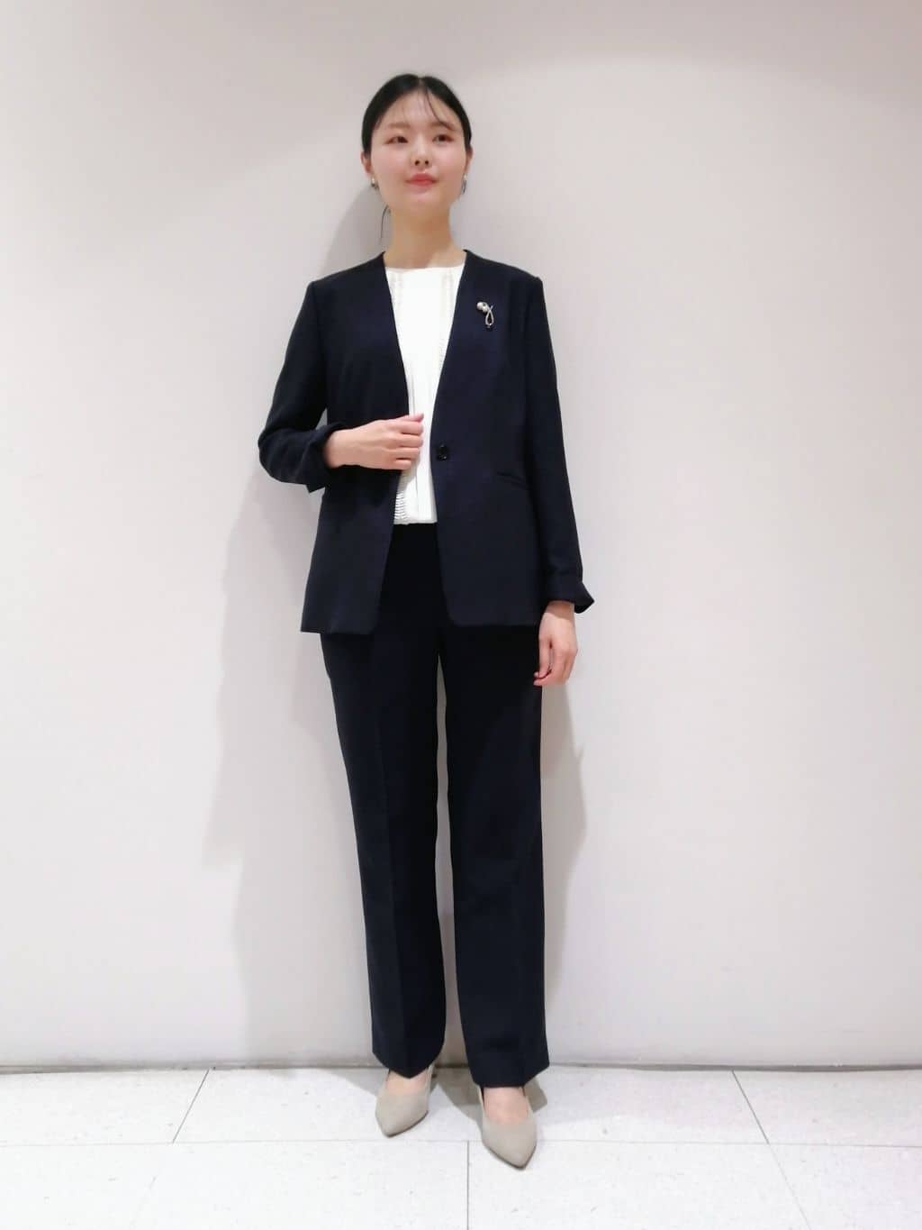 INDIVI | 【洗える/スーツ】ノーカラージャケット | Rakuten Fashion