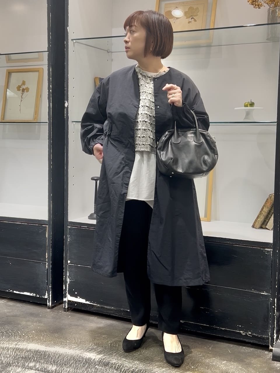 BEARDSLEY バルーン袖フレアーコート ブラック BEARDSLEY｜バルーン袖フレアーコート | Rakuten Fashion(楽天