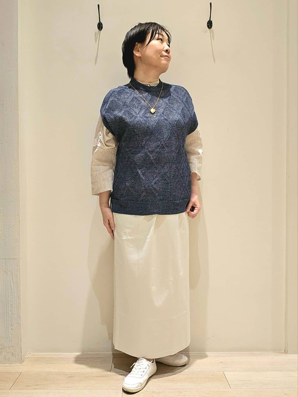 SIPULIのLinen Polyester Yarn レース編みノースリーブニットを