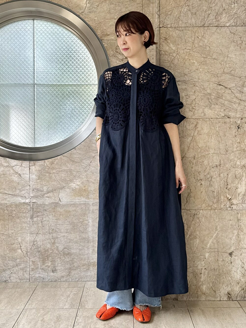 【HOUSE OF LOTUS】カフタンドレス エンブロイダリー刺繍ワンピース エンブロイダリーサッカーワンピース ｜ハウス オブ ロータス