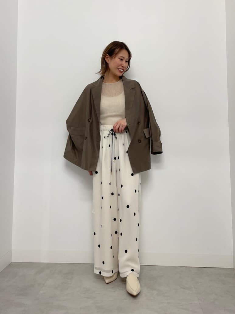 Vinのウォッシャブルラメラインシアーニットを使ったコーディネートを紹介します。｜Rakuten Fashion(楽天ファッション／旧楽天ブランドアベニュー)5483930