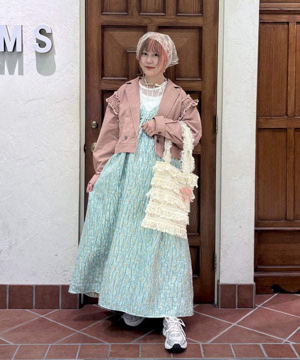 CAROLINA GLASER | ラメ バックリボン キャミソール ワンピース 旅行