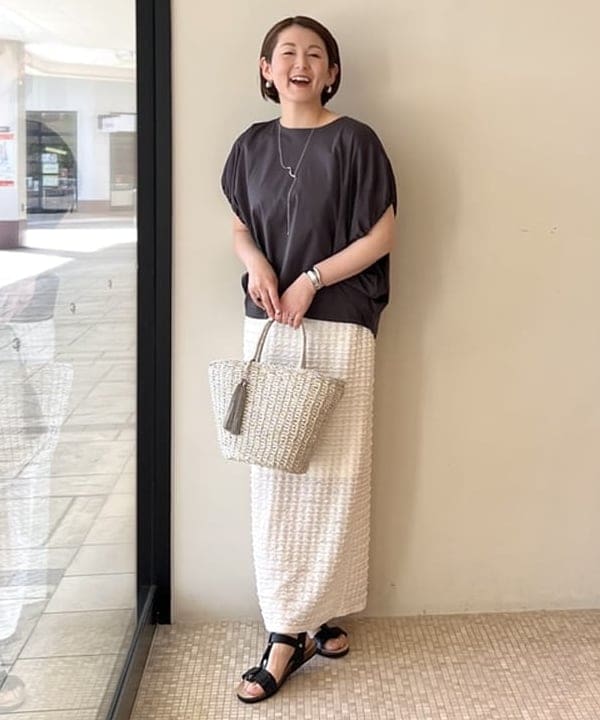 BEAMS HEARTのフリンジ カゴバッグを使ったコーディネートを紹介します。｜Rakuten Fashion(楽天ファッション／旧楽天ブランドアベニュー)5489019