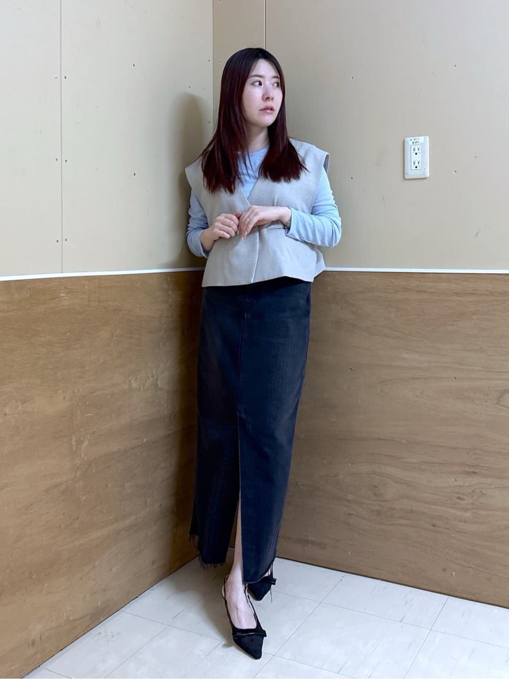 STACCATOのBox vestを使ったコーディネートを紹介します。｜Rakuten Fashion(楽天ファッション／旧楽天ブランドアベニュー)5491831