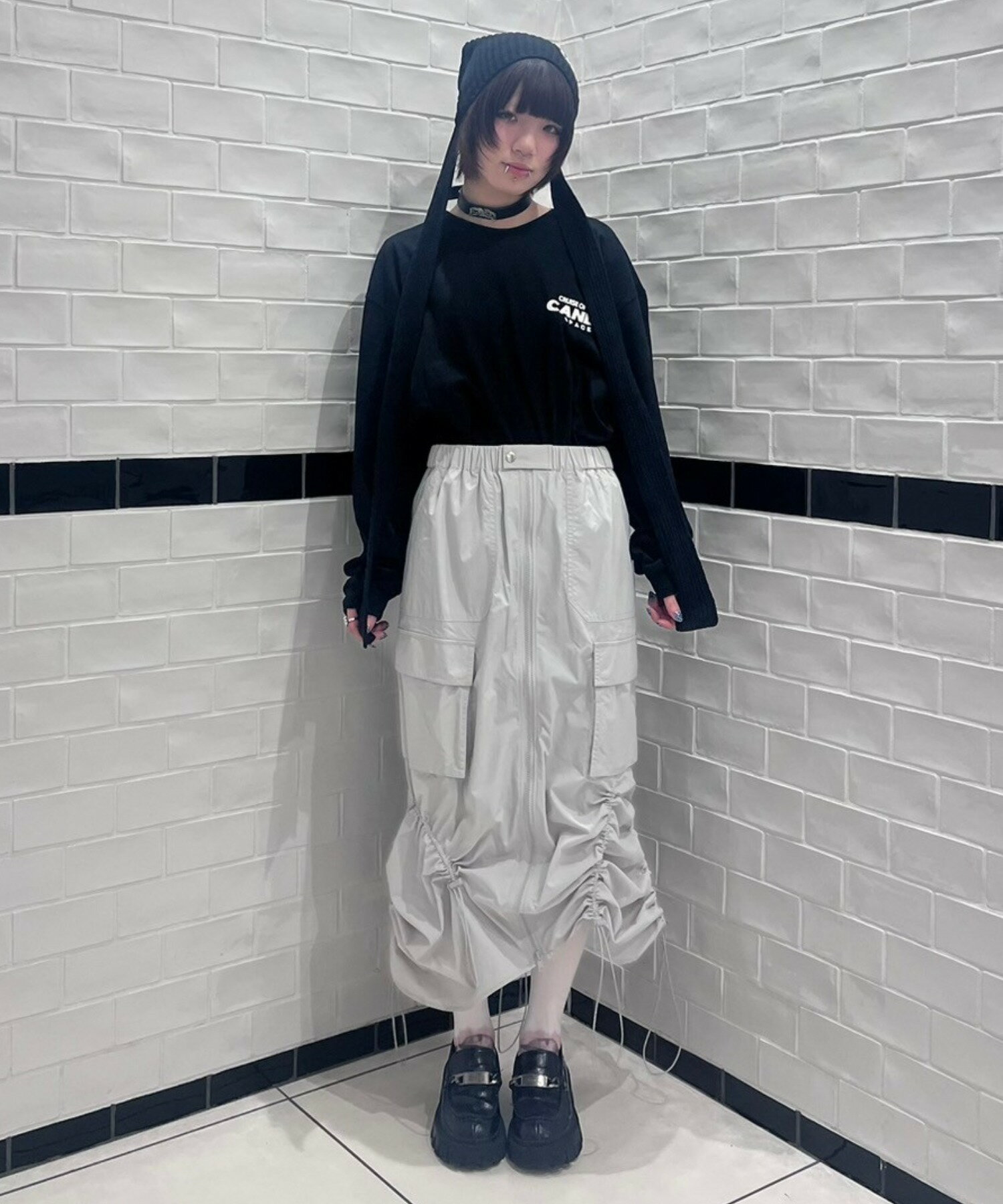 Candy StripperのBORDER RIBBON BEANIEを使ったコーディネートを紹介します。｜Rakuten Fashion(楽天ファッション／旧楽天ブランドアベニュー)5497001