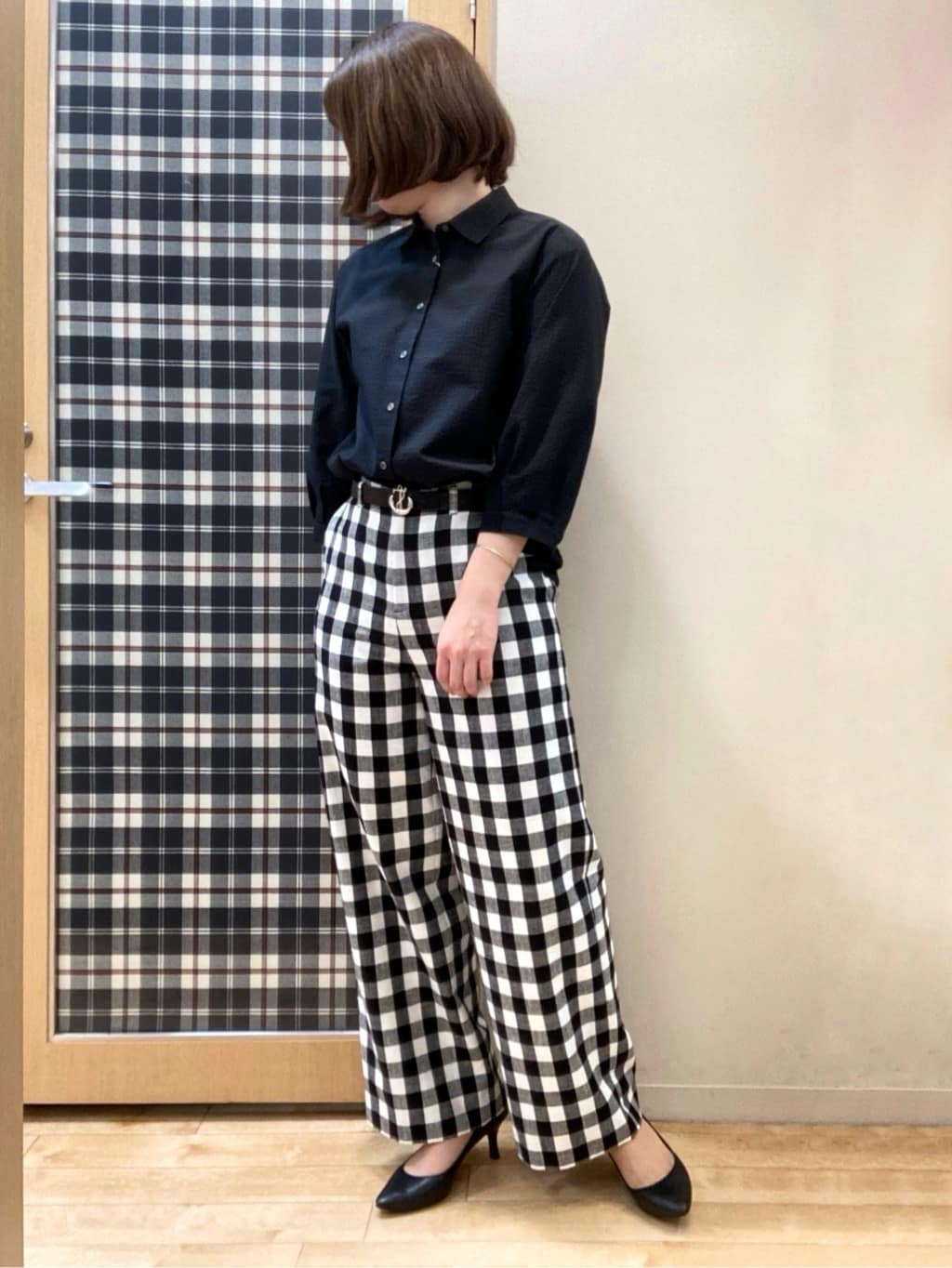 【美品】NEWYORKER ニューヨーカー ギンガムチェック クロップドパンツ NEWYORKER | ギンガムチェッククロス ワイドパンツ | Rakuten Fashion