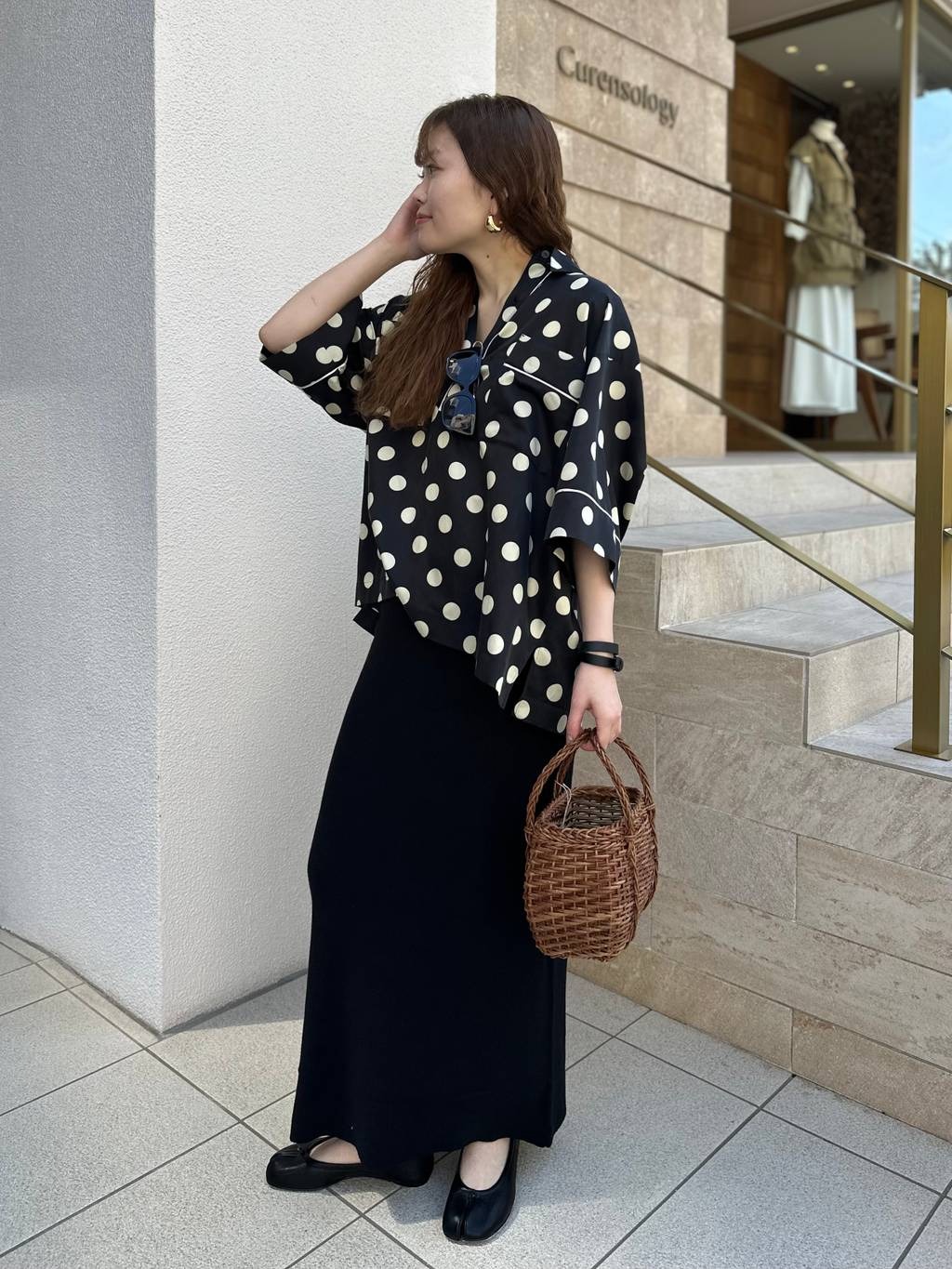 Curensologyのコットンリブタイトスカートを使ったコーディネートを紹介します。｜Rakuten Fashion(楽天ファッション／旧楽天ブランドアベニュー)5501915