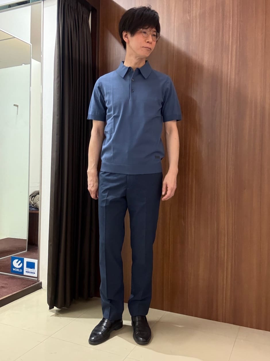 TAKEO KIKUCHIの【抗菌防臭】COOL DOTS(R)ドビープリント パンツを使ったコーディネートを紹介します。｜Rakuten Fashion(楽天ファッション／旧楽天ブランドアベニュー)5506115
