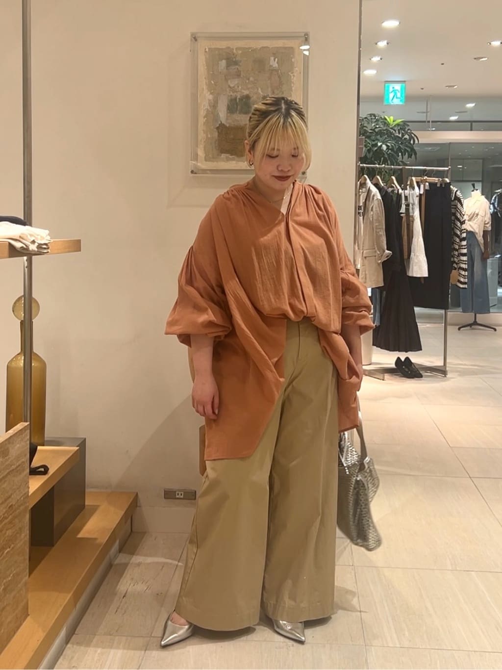 GALLARDAGALANTEのガーゼ比翼ブラウスを使ったコーディネート