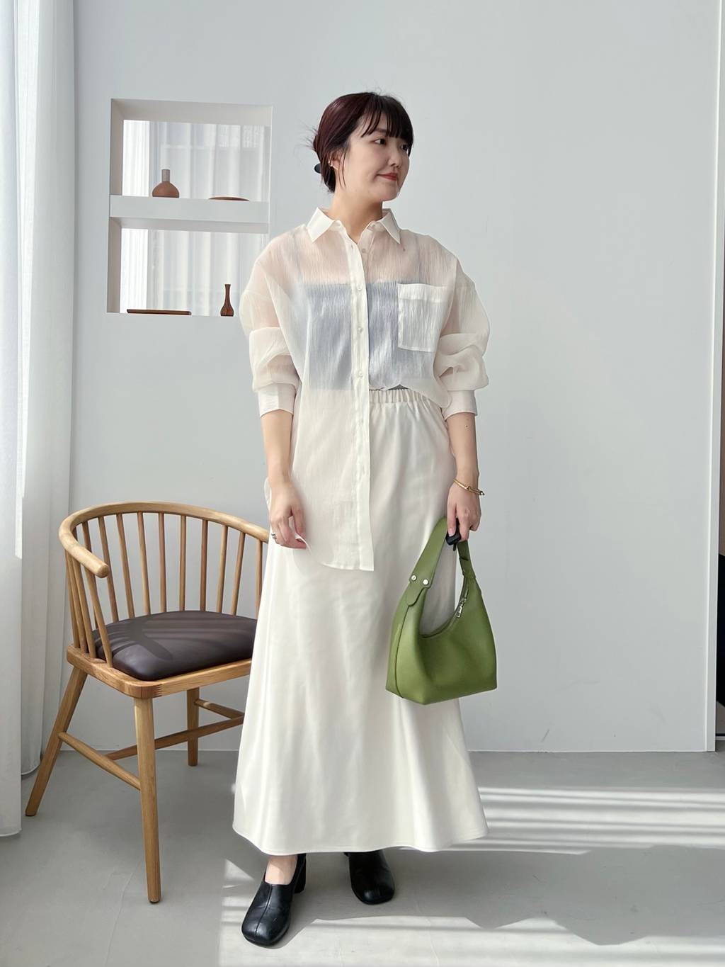 mysty womanのラウンドスクエアパンプスを使ったコーディネートを紹介します。｜Rakuten Fashion(楽天ファッション／旧楽天ブランドアベニュー)5514149