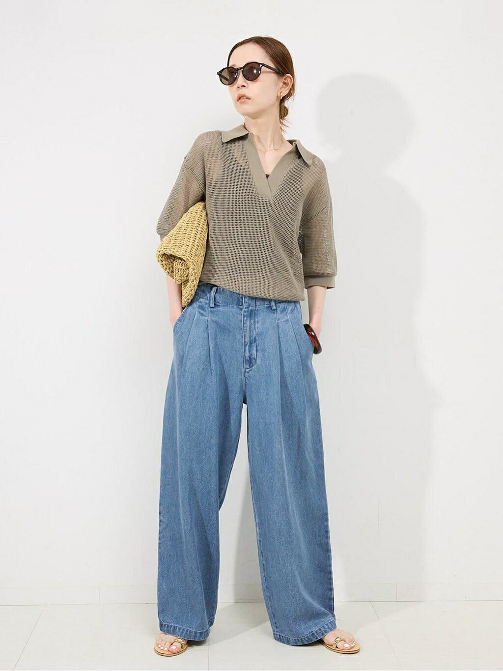 SLOBE IENA | 《4サイズ展開/追加》LEDENIM TUCK TROUSERデニム