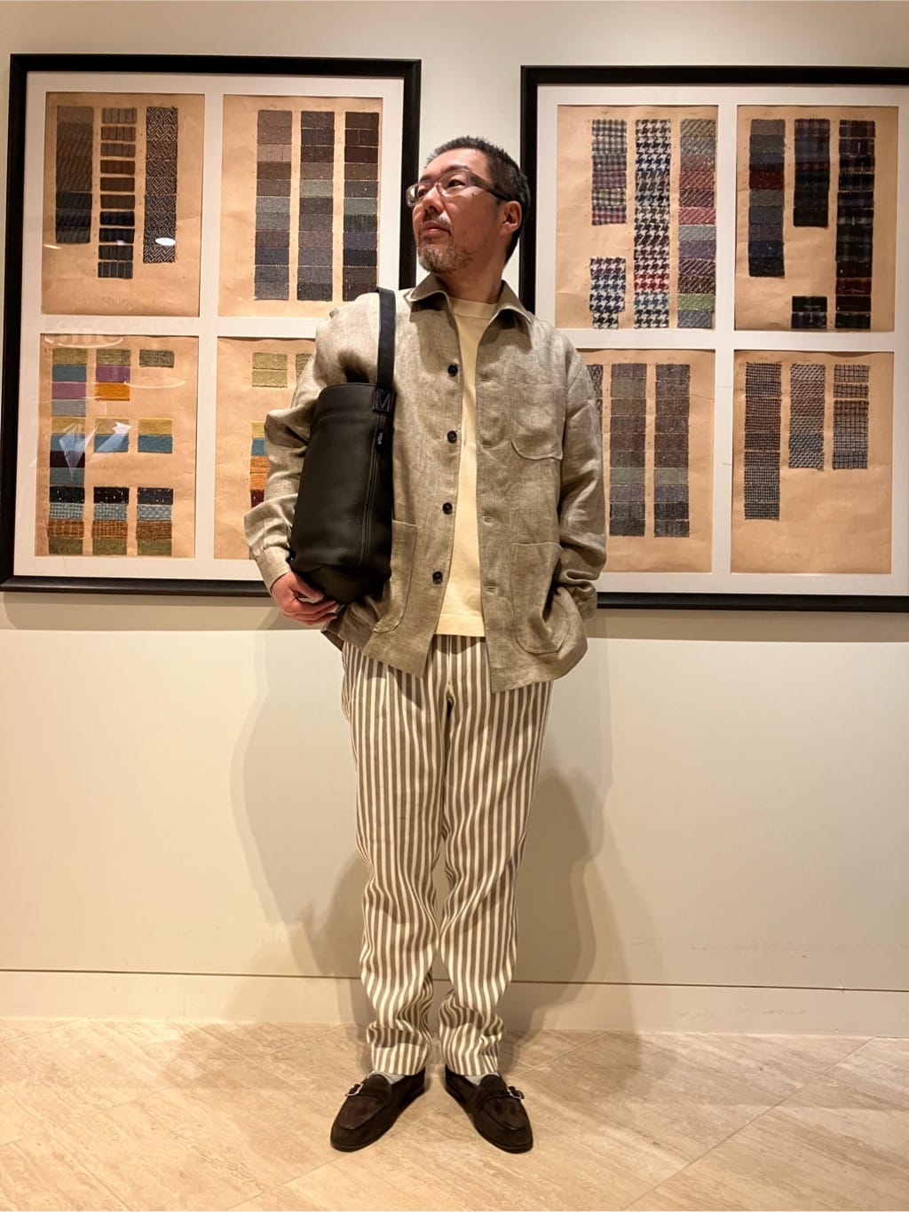 UNITED ARROWSの<SOVEREIGN> ストライプ 1プリーツ ハーフ