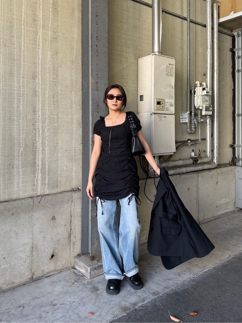 moussy　GATHER RIBBON MINI ドレス moussy｜GATHER RIBBON ミニドレス | Rakuten Fashion(楽天