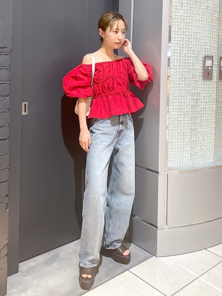 AZUL by moussyのAZUL DENIM ハイウエストワイドデニムを使った