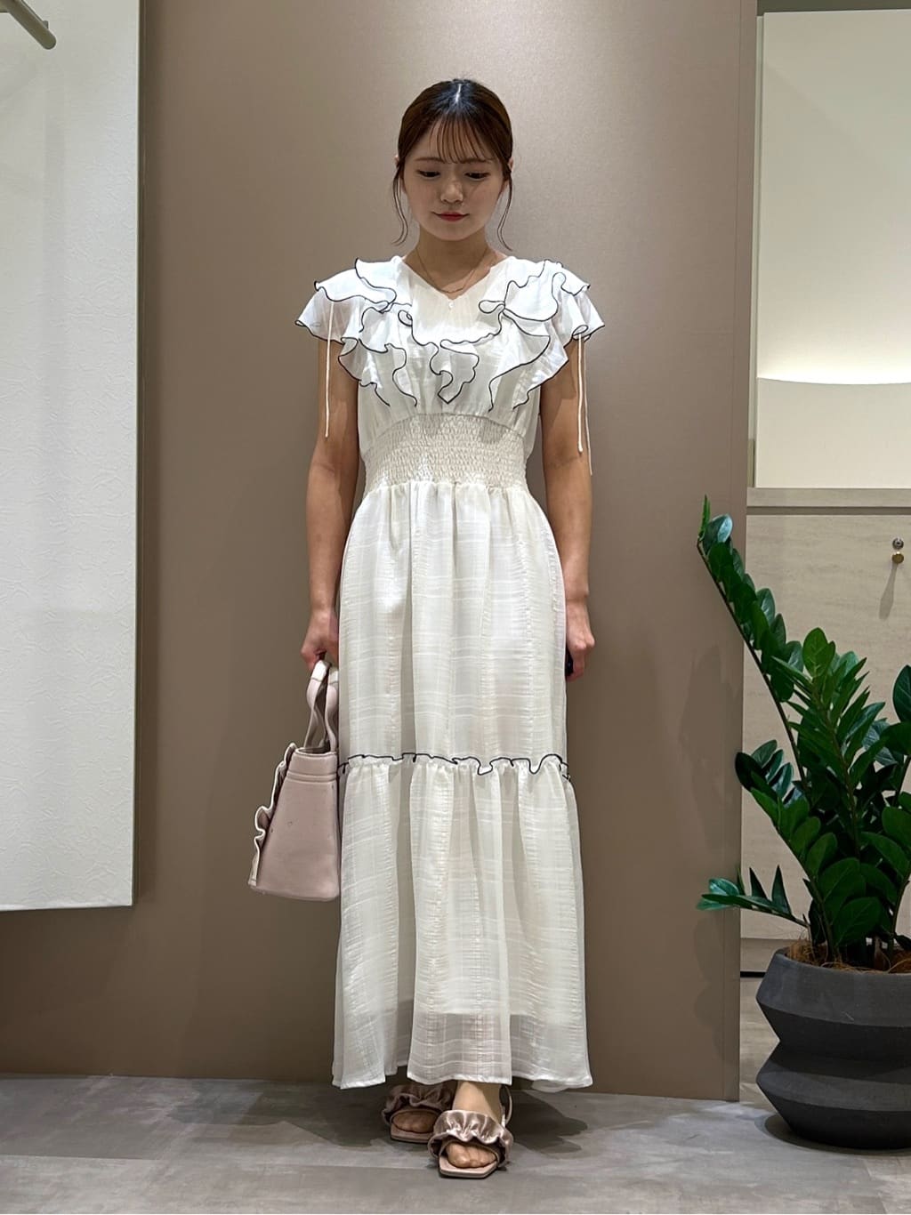 JILL by JILL STUART シアーフリルワンピース JILL by JILL STUART | シアーチェックボリュームフリルワンピース
