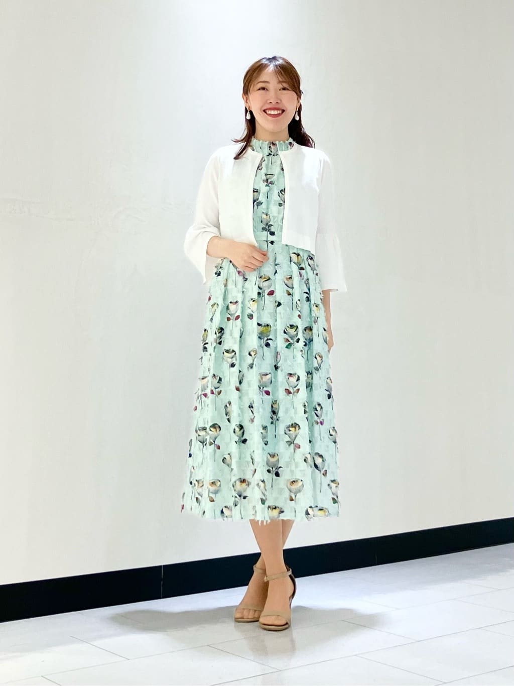 ANAYI | カットジャガードフラワープリント ワンピース | Rakuten