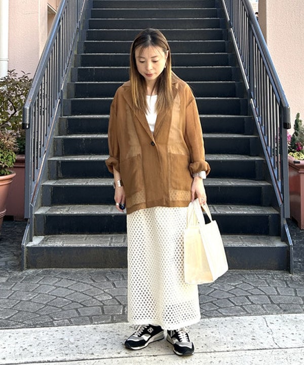 BEAMS HEARTのシアー ルーズ ジャケットを使ったコーディネートを紹介します。｜Rakuten Fashion(楽天ファッション／旧楽天ブランドアベニュー)5528759