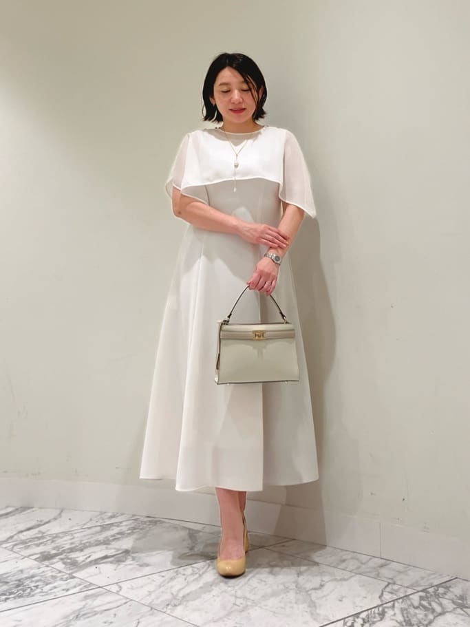 ANAYI | ダブルクロスケープ付きワンピース | Rakuten Fashion(楽天