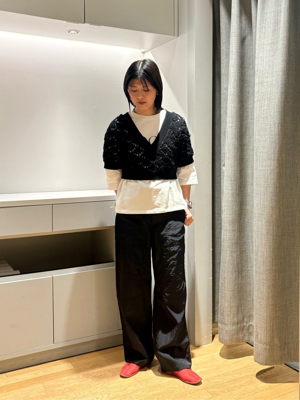 ＜6(ROKU)＞メッシュ スリッポン 23.5-24.0cm 6(ROKU)＞メッシュ スリッポン 23.5-24.0cm - メルカリ
