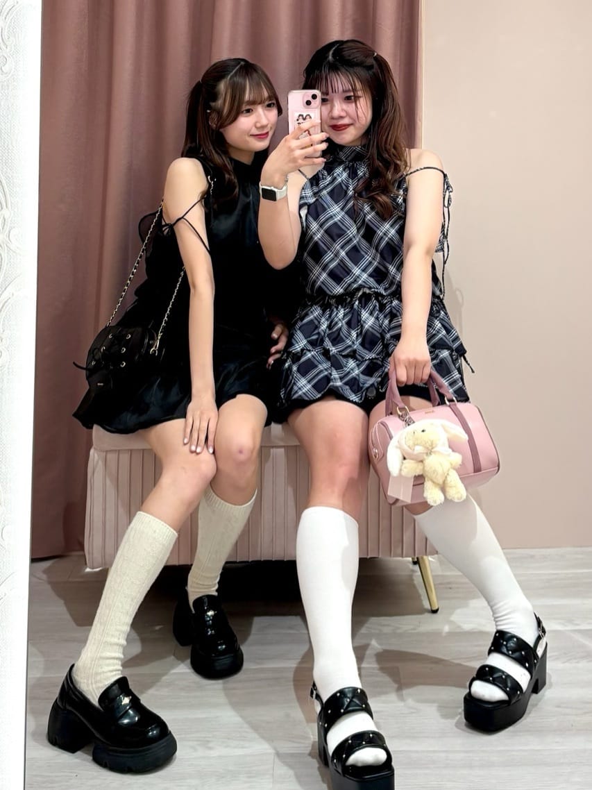 ナイスクラップ【Black collection】アメスリミニワンピース Black collection】アメスリミニワンピースnice claup one after