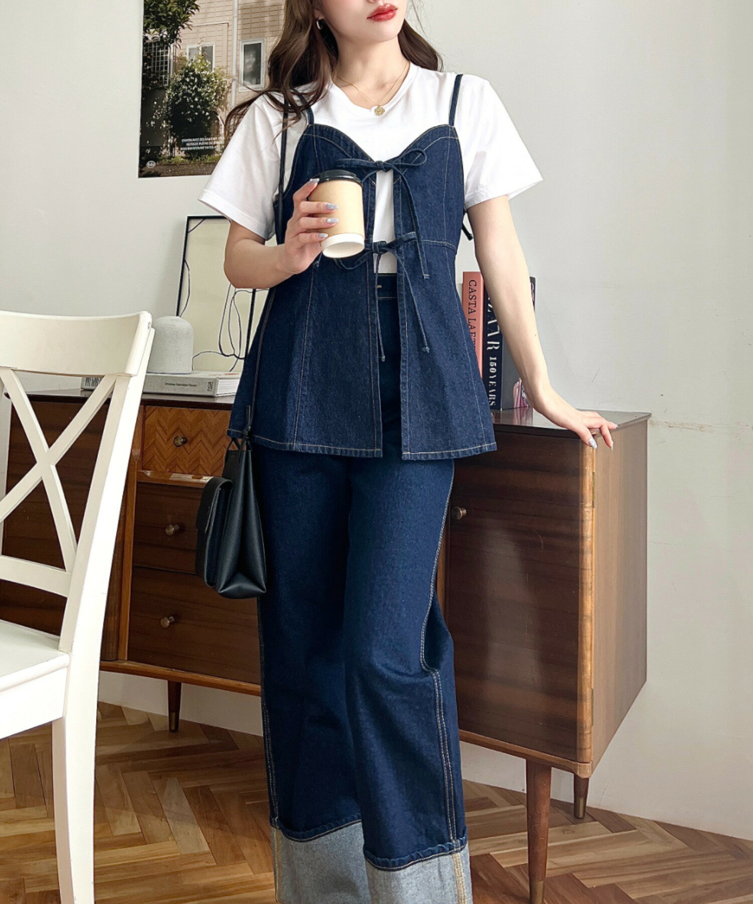moment+のロールアップデニムパンツを使ったコーディネートを紹介します。｜Rakuten Fashion(楽天ファッション／旧楽天ブランドアベニュー)5541129