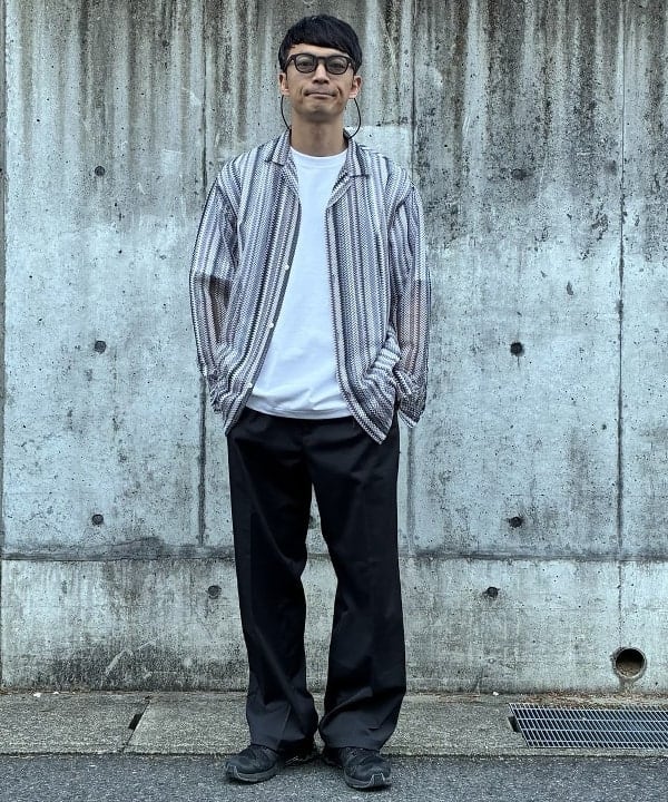 BEAMS HEARTのマルチカラー ストライプ レース シャツを使ったコーディネートを紹介します。｜Rakuten Fashion(楽天ファッション／旧楽天ブランドアベニュー)5548104
