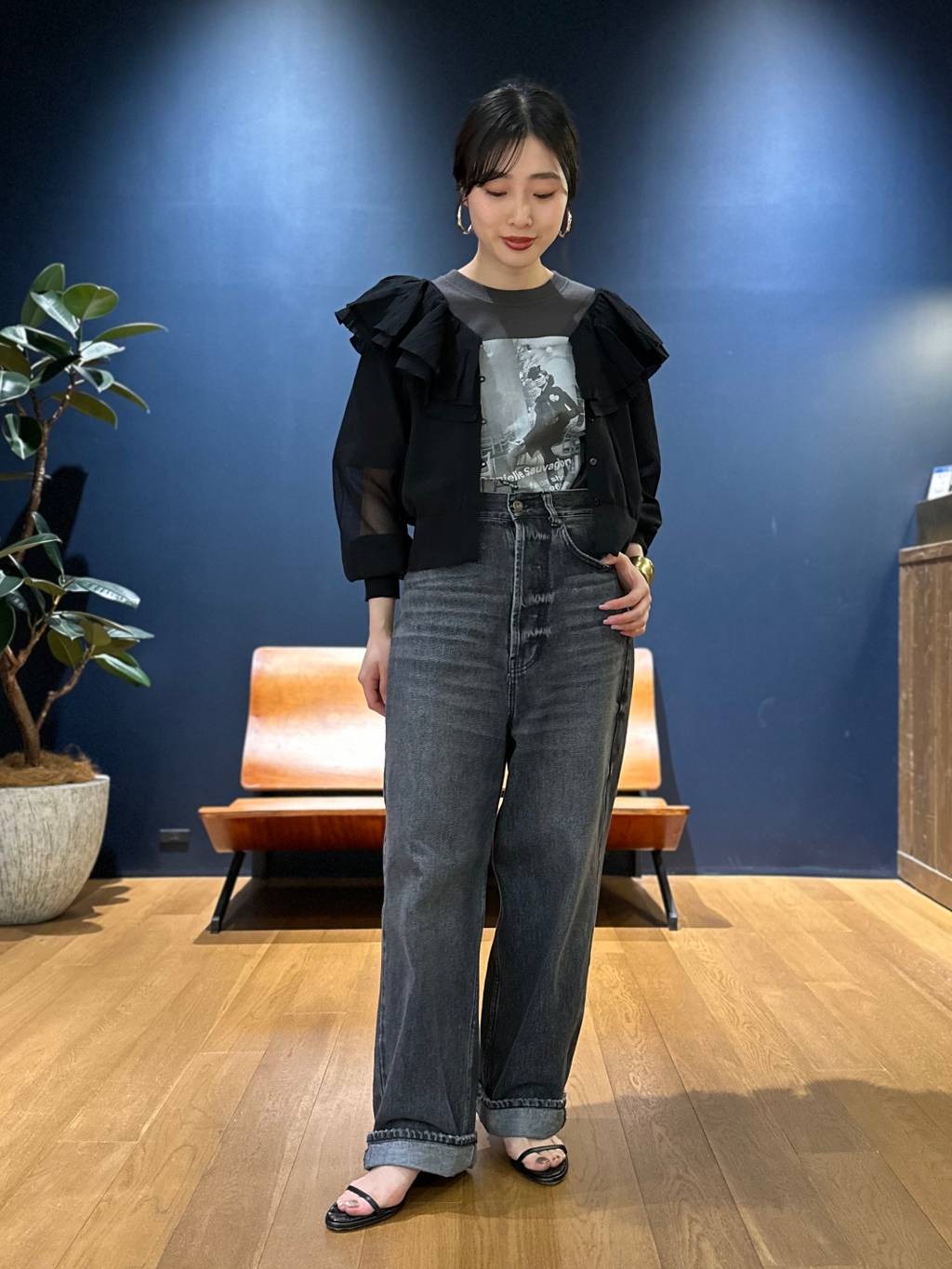 Curensology | ラッフルニットカーディガン | Rakuten Fashion(楽天