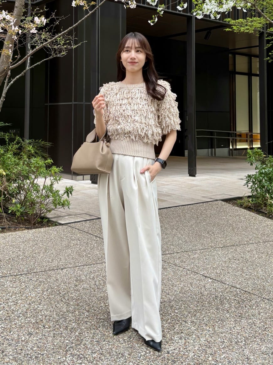 CAPRICIEUX LE'MAGE フリンジ半袖プルオーバー CAPRICIEUX LE'MAGE】ループフリンジ半袖プルオーバー | OUTLET