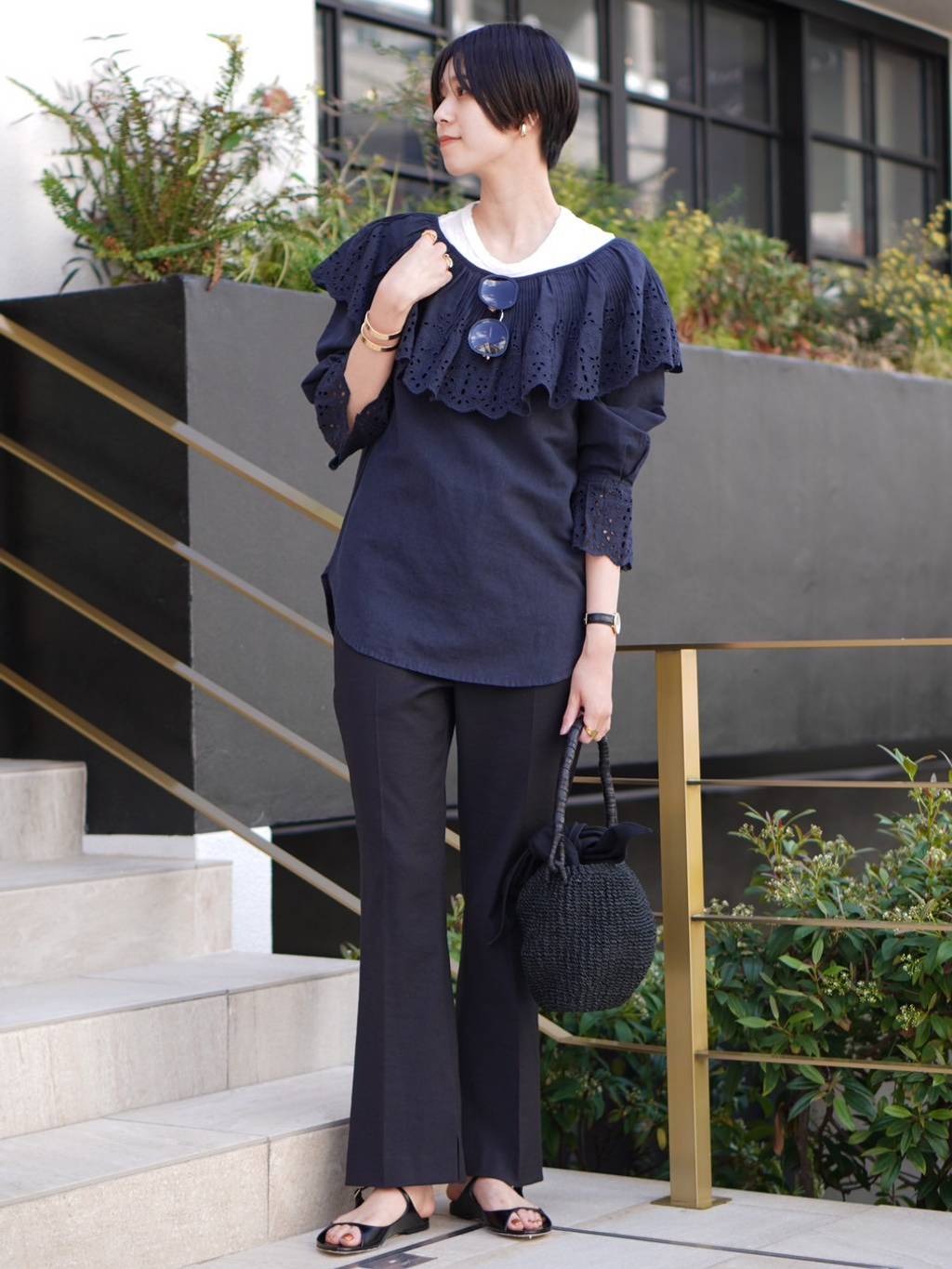 Curensology | コットンリネンカットワークブラウス | Rakuten Fashion