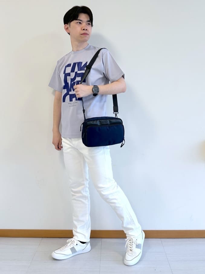 TAKEO KIKUCHIの【Made in JAPAN】パズル柄 半袖ポンチ Tシャツを使ったコーディネートを紹介します。｜Rakuten Fashion(楽天ファッション／旧楽天ブランドアベニュー)5558648
