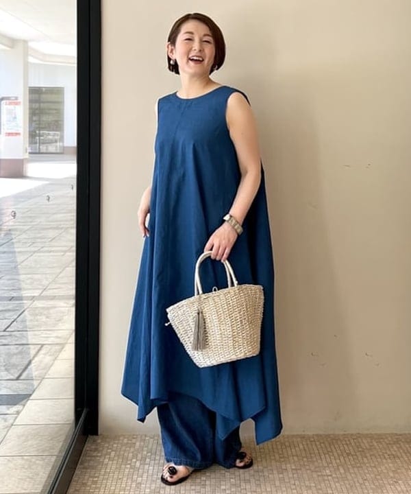 BEAMS HEARTのノースリーブ 切替 フレアワンピース 25SSを使ったコーディネートを紹介します。｜Rakuten Fashion(楽天ファッション／旧楽天ブランドアベニュー)5563049