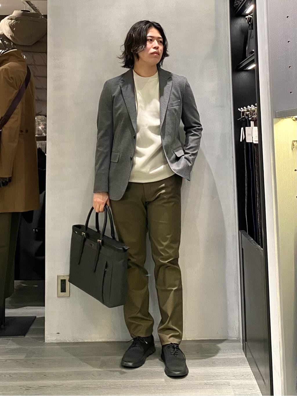 TAKEO KIKUCHIのメランジ ハニカム ストレッチ ジャケットを使ったコーディネートを紹介します。｜Rakuten Fashion(楽天ファッション／旧楽天ブランドアベニュー)5565644