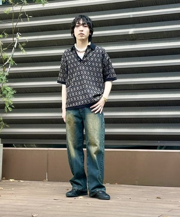 BEAMS HEARTのブラスト ワイド ストレート デニムを使ったコーディネートを紹介します。｜Rakuten Fashion(楽天ファッション／旧楽天ブランドアベニュー)5565911