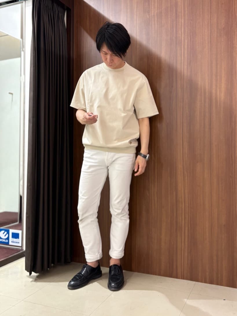 TAKEO KIKUCHIの【抗菌防臭/5サイズ展開】ハイゲージポンチ Tシャツを使ったコーディネートを紹介します。｜Rakuten Fashion(楽天ファッション／旧楽天ブランドアベニュー)5570025