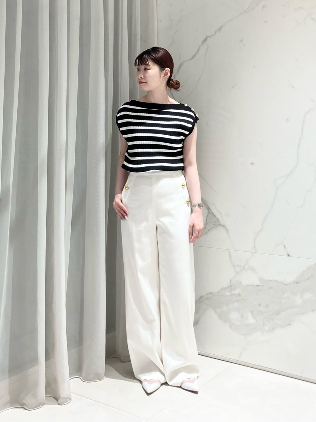 allurevilleの◇デニムライクマリンパンツを使ったコーディネートを紹介します。｜Rakuten Fashion(楽天ファッション／旧楽天ブランドアベニュー)5571925
