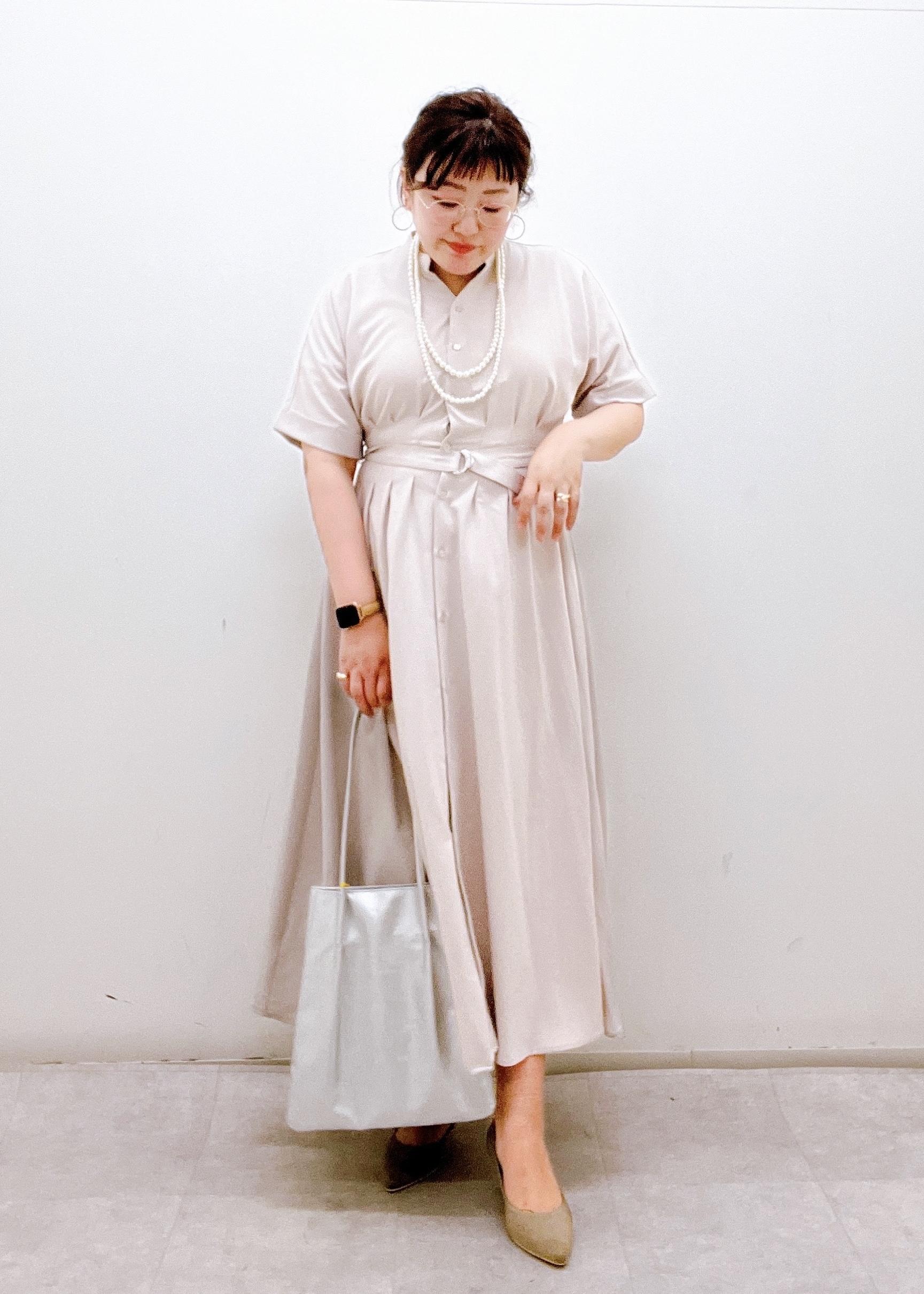 ROPE' PICNICの【3サイズ展開】シャツコンシャス半袖ワンピースを使ったコーディネートを紹介します。｜Rakuten Fashion(楽天ファッション／旧楽天ブランドアベニュー)5578628