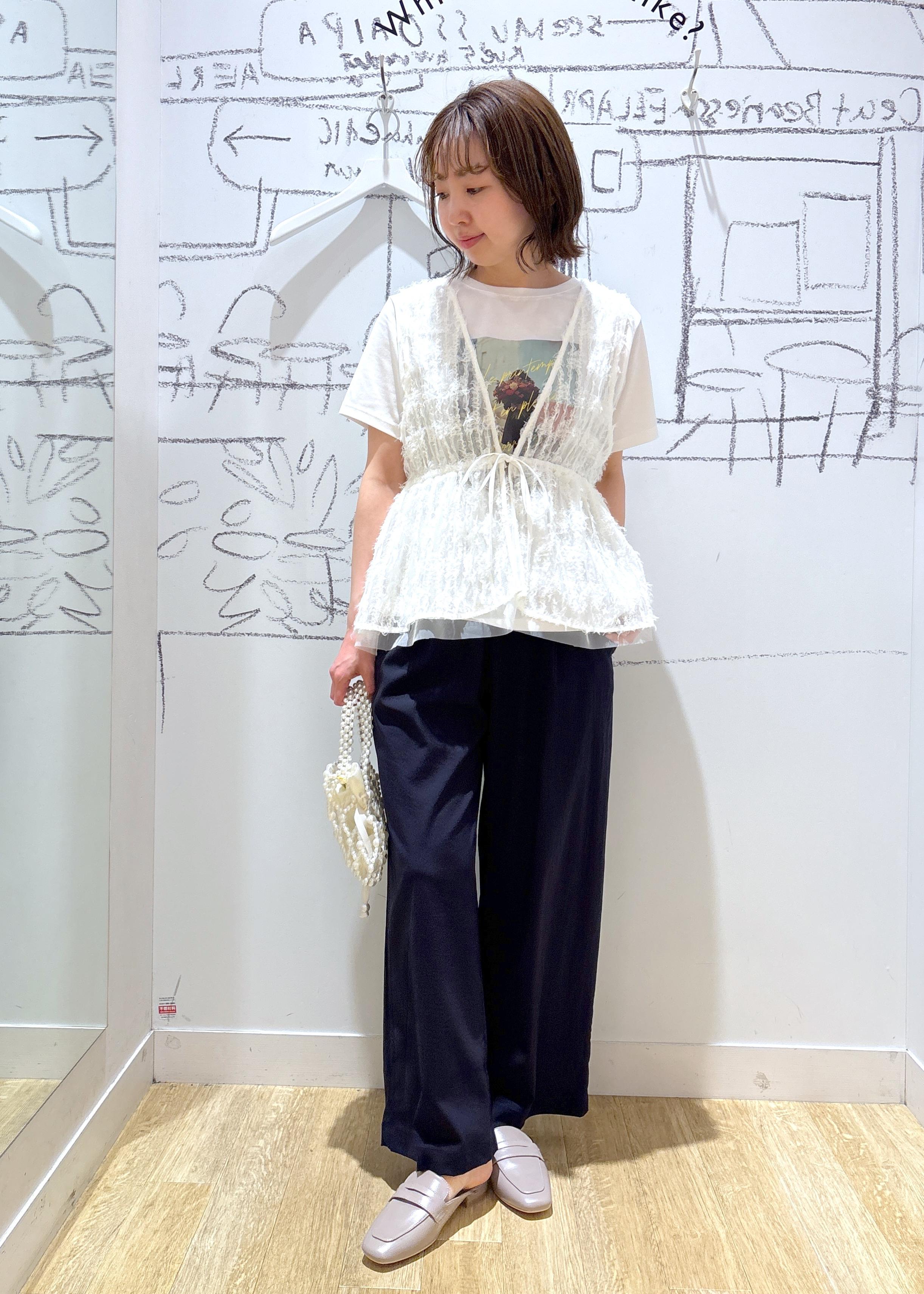 ROPE' PICNICの【UVカット】レーヨンナイロンイージーワイドパンツを使ったコーディネートを紹介します。｜Rakuten Fashion(楽天ファッション／旧楽天ブランドアベニュー)5603162