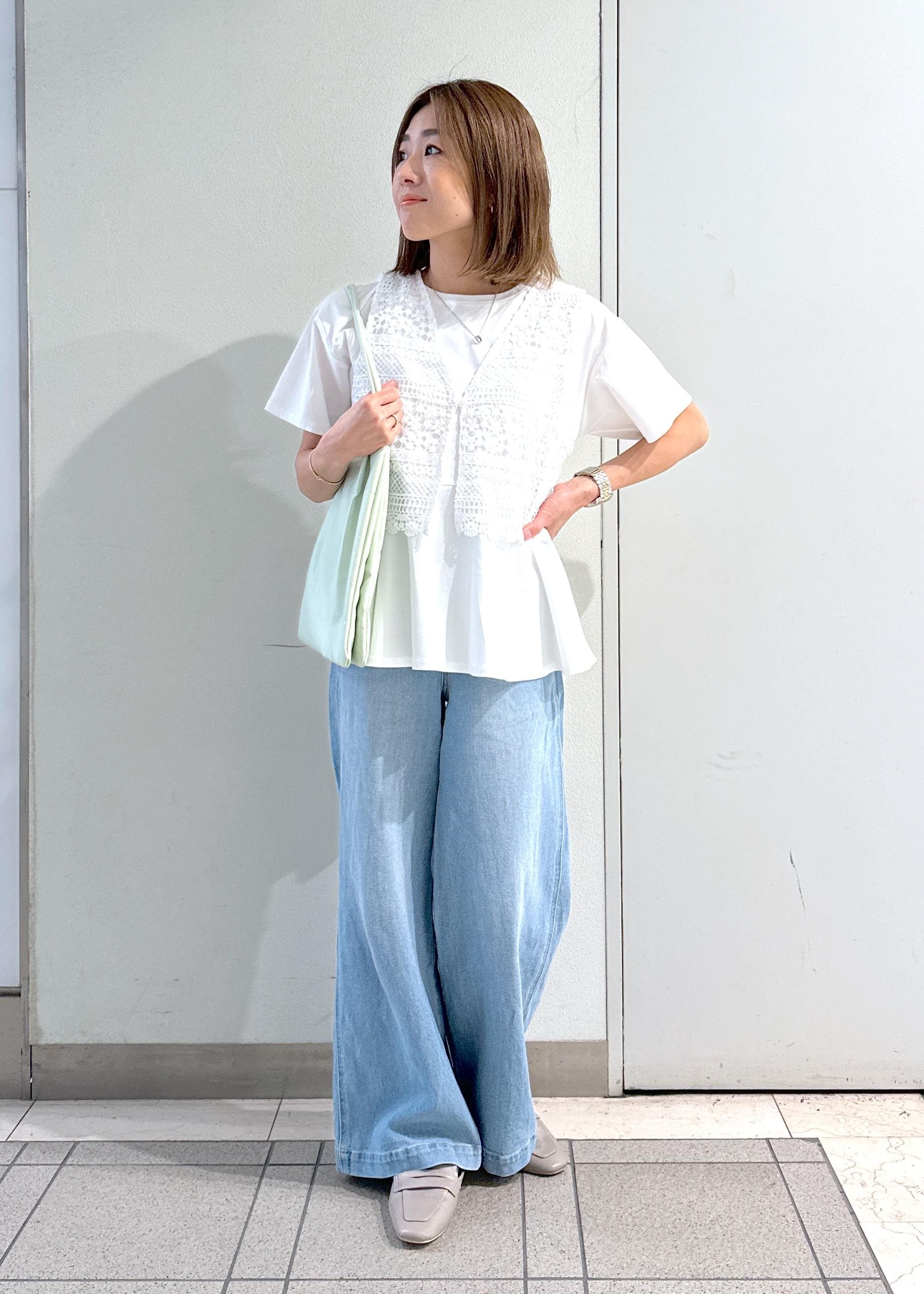ROPE' PICNICの【UVカット・接触冷感】Cutee 着丈が選べる70シルケットペプラムカットトップスを使ったコーディネートを紹介します。｜Rakuten Fashion(楽天ファッション／旧楽天ブランドアベニュー)5603794