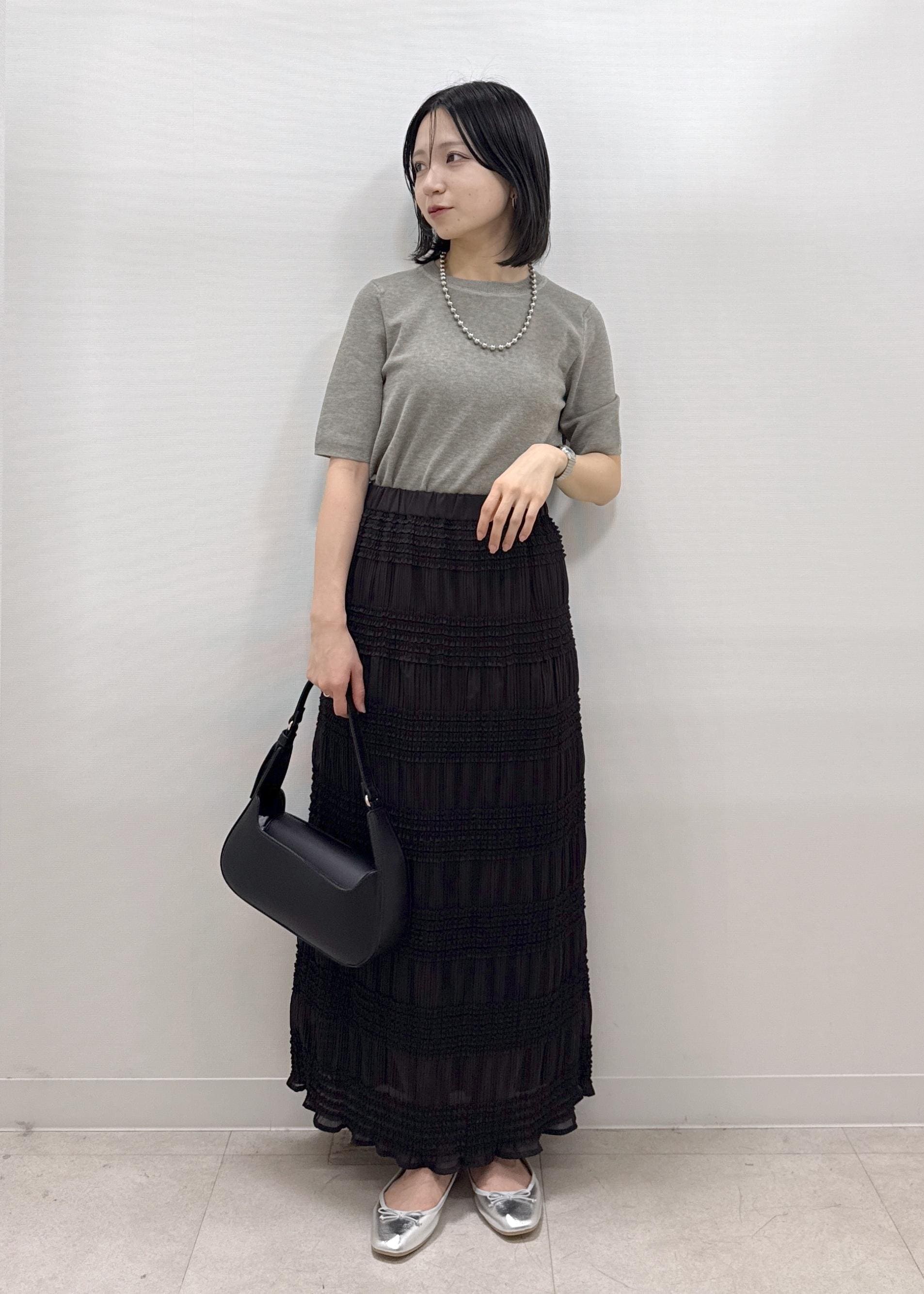 ROPE' PICNICの【洗濯機OK】LEVITAハーフスリーブニットプルオーバーを使ったコーディネートを紹介します。｜Rakuten Fashion(楽天ファッション／旧楽天ブランドアベニュー)5627584